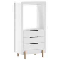 Kinderkleiderschrank Simple - Weiß, MODERN, Holzwerkstoff (88/180/54,4cm) - MID.YOU