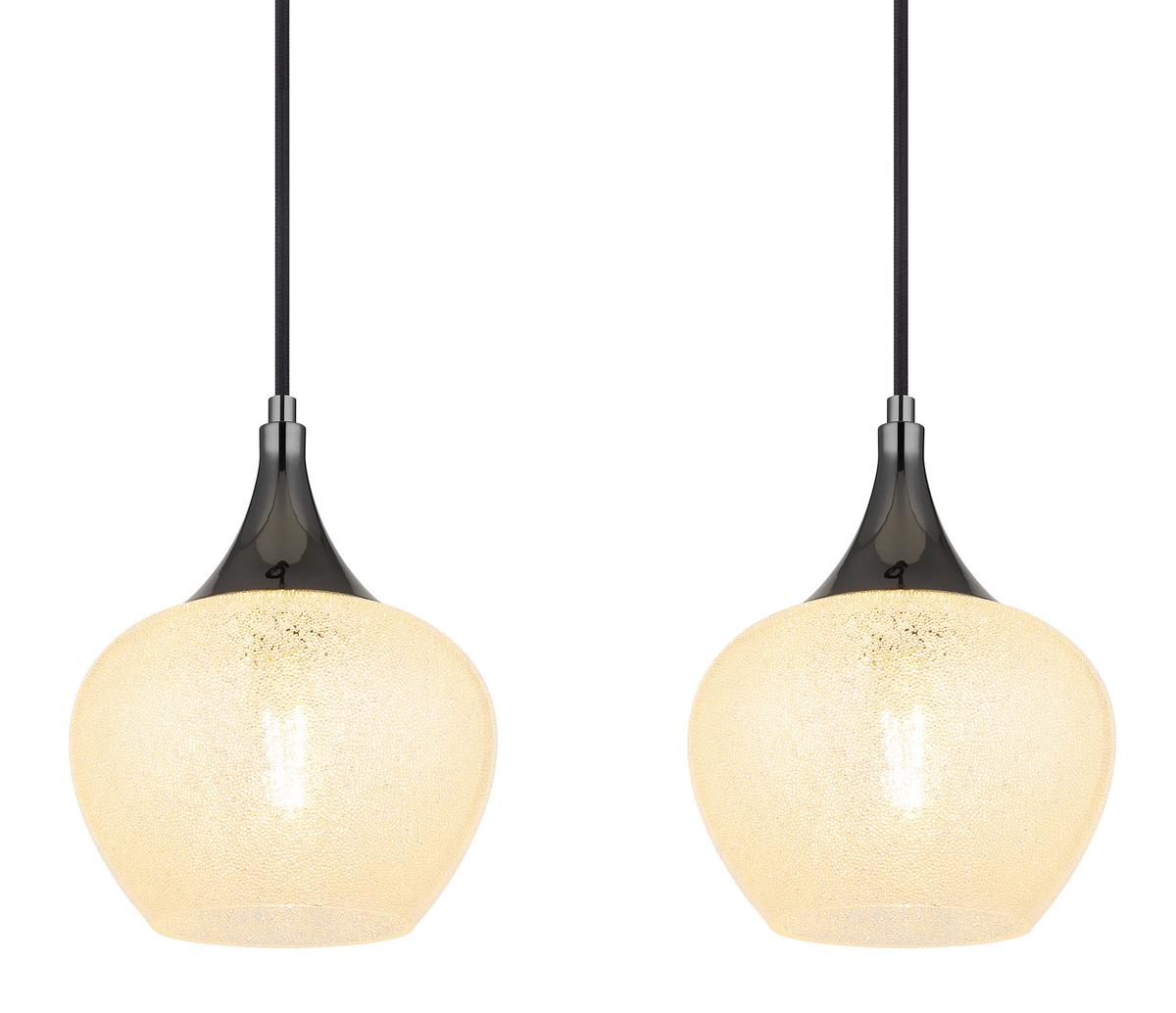 Hängeleuchte 15548-4hk - Klar/Chromfarben, KONVENTIONELL, Glas/Kunststoff (99/18/120cm) - Globo