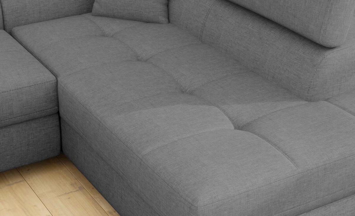 Ecksofa Anton Grau S: 272x203 Cm - Chromfarben/Grau, Design, Textil (272/203cm) - MID.YOU