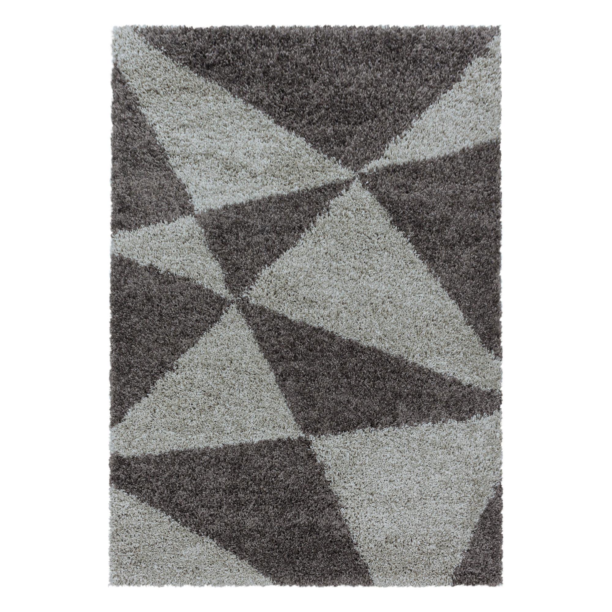 Hochflor Teppich Taupe Naturfaser Tango 140x200 cm - Taupe, Design, Textil (140/200cm)