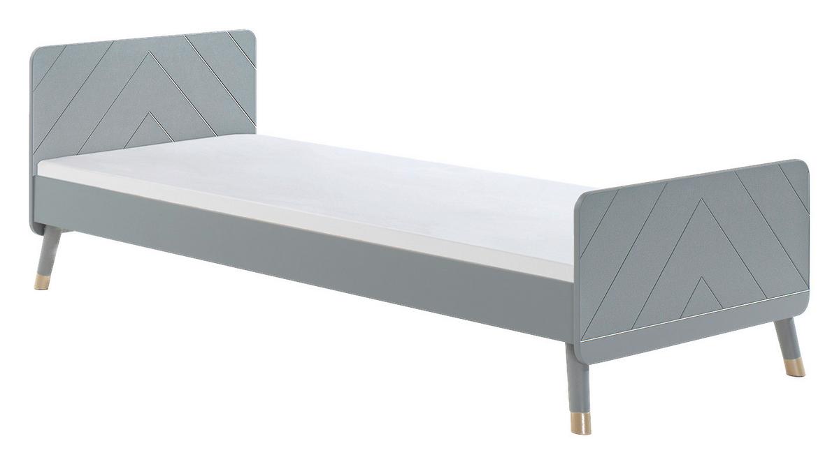 Kinderbett Billy 90x200 Cm Grau Mit Lattenrost - Grau, KONVENTIONELL, Holzwerkstoff (90/200cm) - MID.YOU