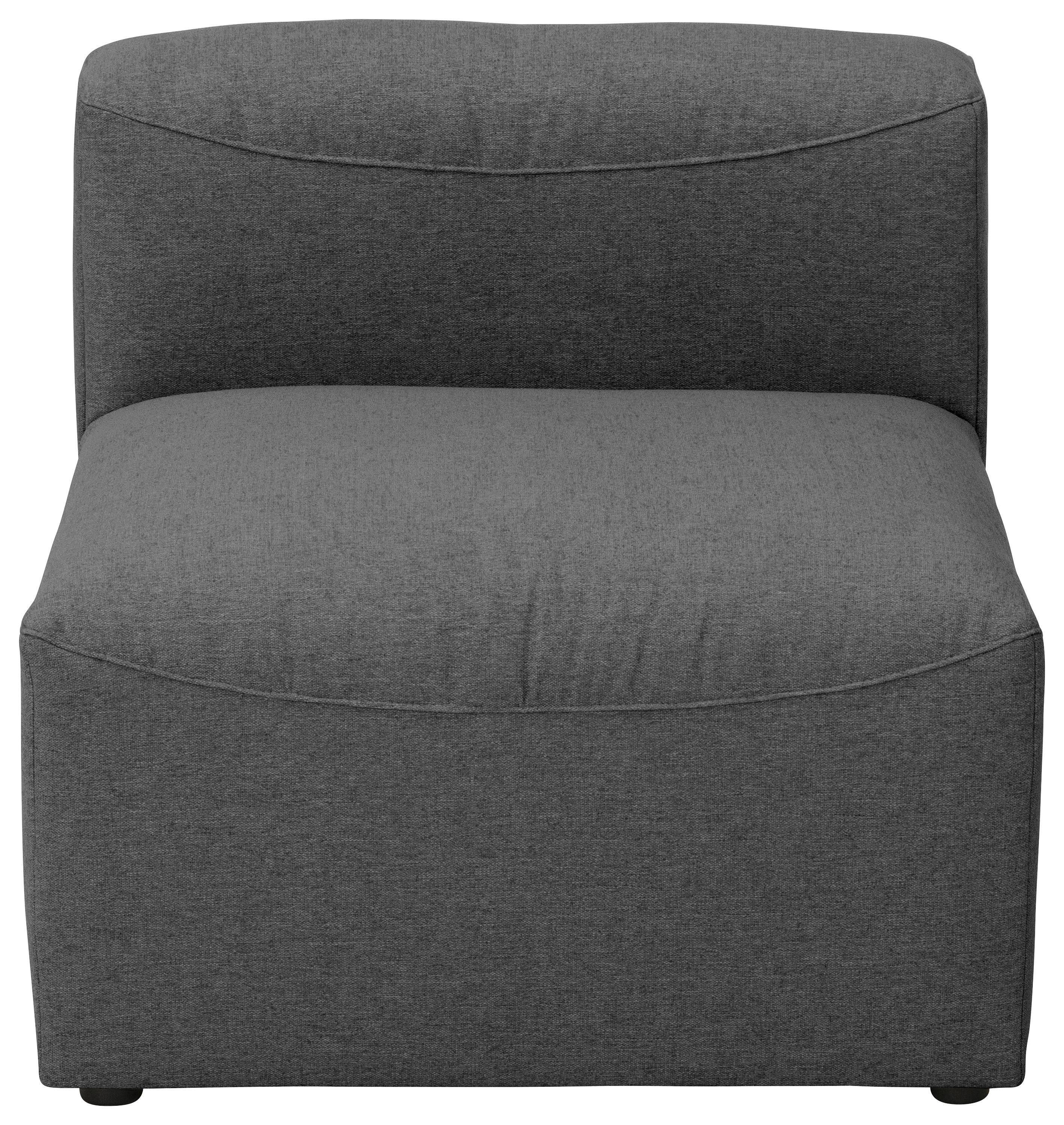 Sofaelement Lena Anthrazit Flachgewebe - Anthrazit/Schwarz, Design, Textil (75/73/100cm) - Max Winzer