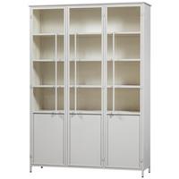 Vitrine Exhibit Sandfarben B: 140 Cm - Sandfarben, Design, Glas/Metall (140/200/40cm) - Livetastic