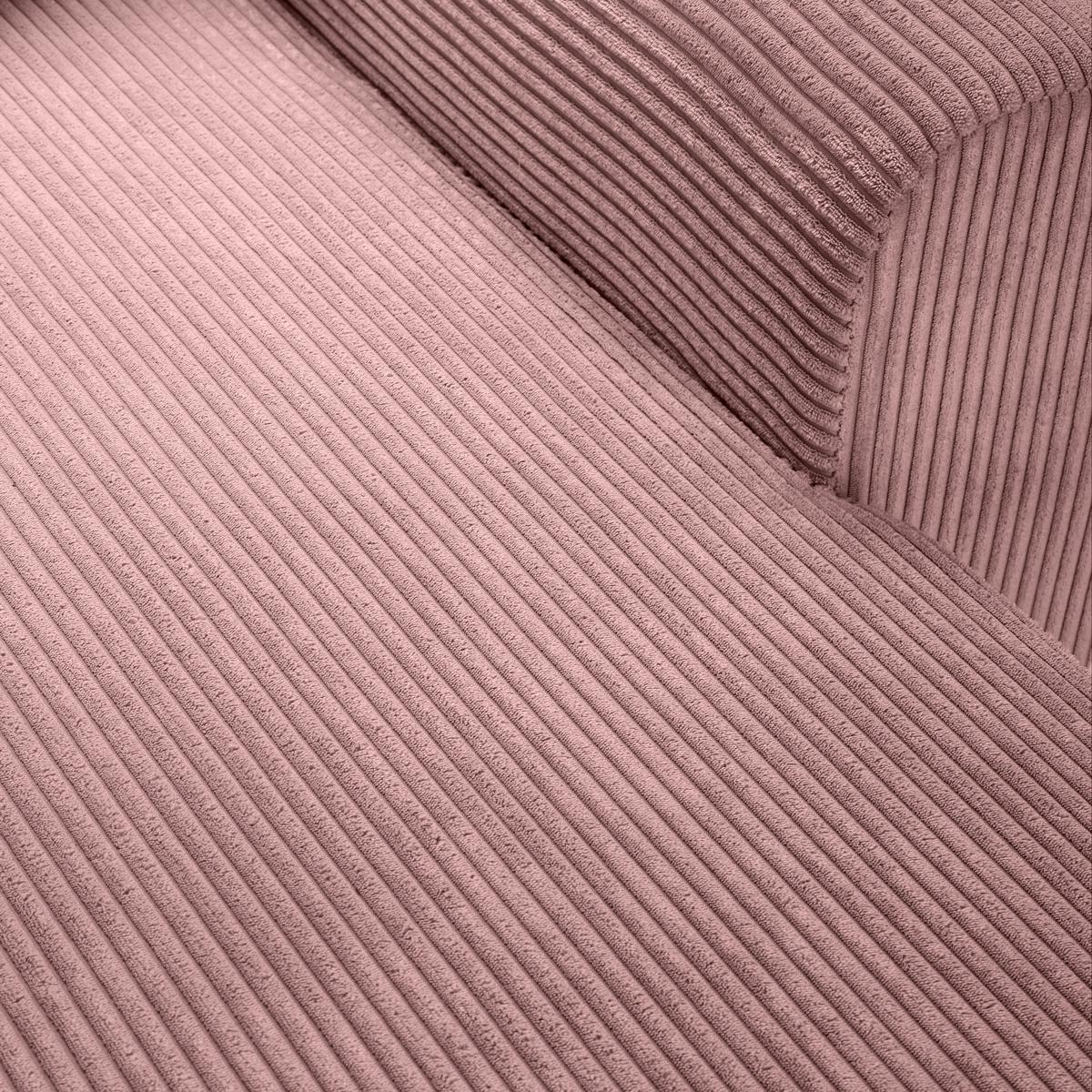 Rohová sedačka LILLE, oboustr., starorůžový manšestr - starorůžová/světle hnědá, Moderní, dřevo/textil (232/110/156cm) - Mömax
