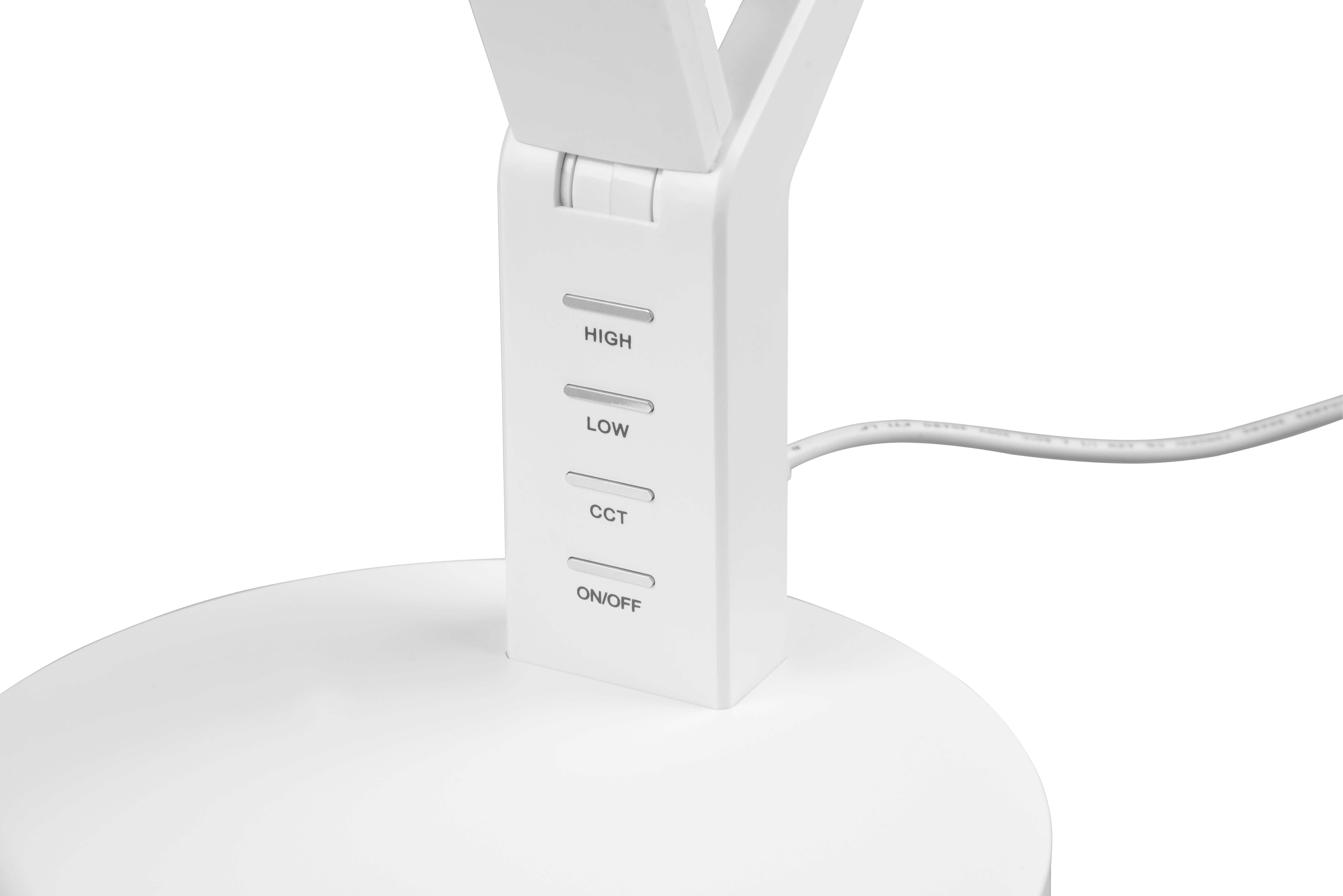 LED-Schreibtischlampe dimmbar Weiß Flexarm und Farbwechsler - Weiß, Basics, Kunststoff (40,4/17,1/30,5cm) - Trio Leuchten