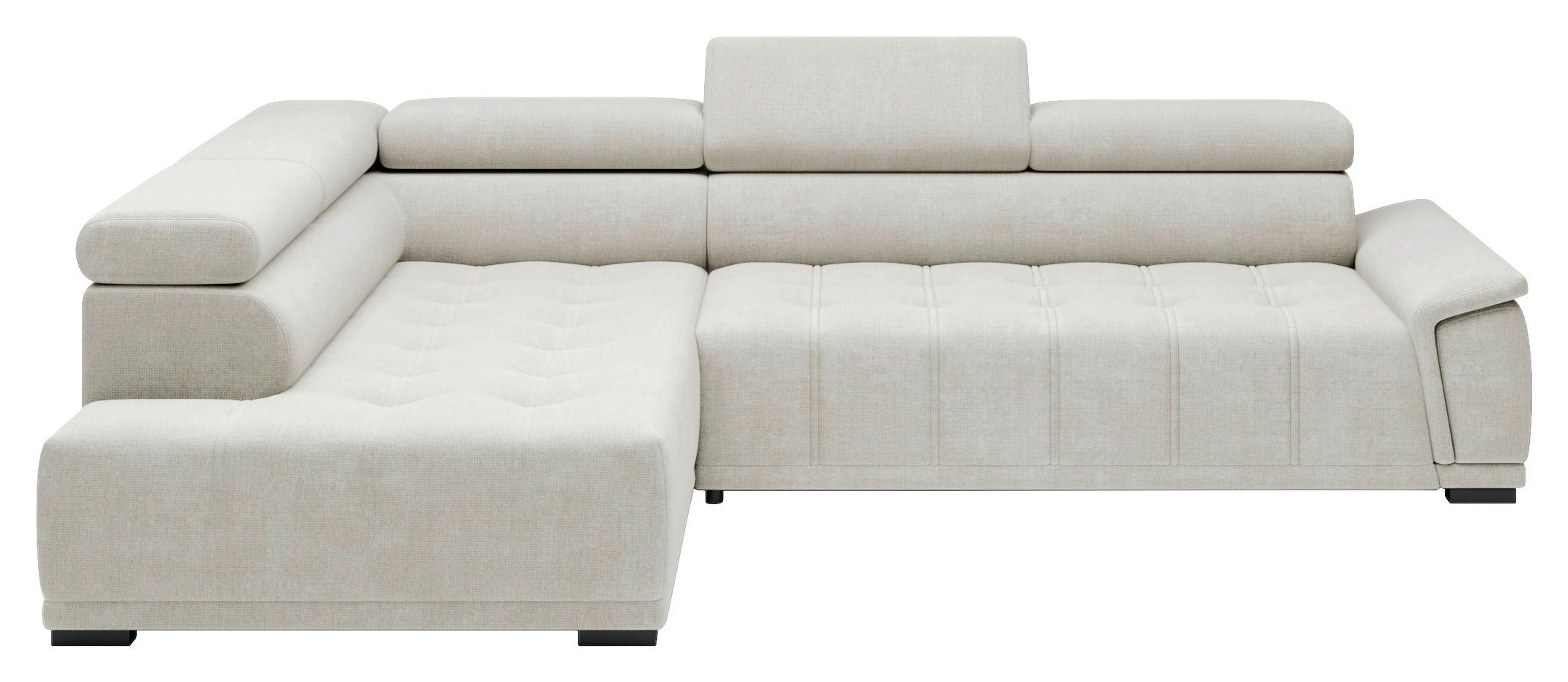 Rohová sedačka GRINALDI, ľavá, piesková - čierna/piesková, Modern, textil/plast (106/283cm) - Premium Living