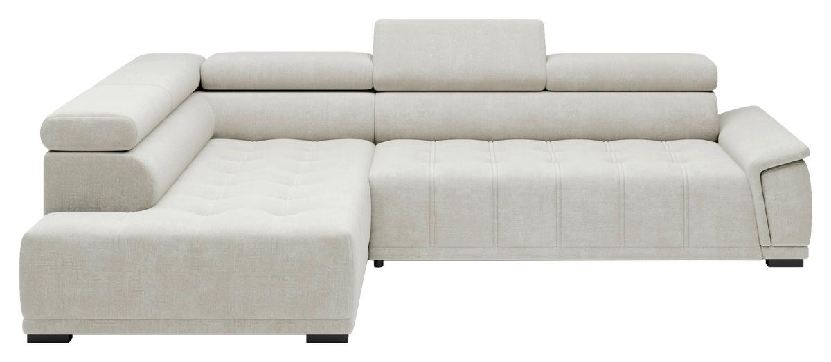 Rohová sedačka GRINALDI, ľavá, piesková - čierna/piesková, Modern, textil/plast (106/283cm) - Premium Living