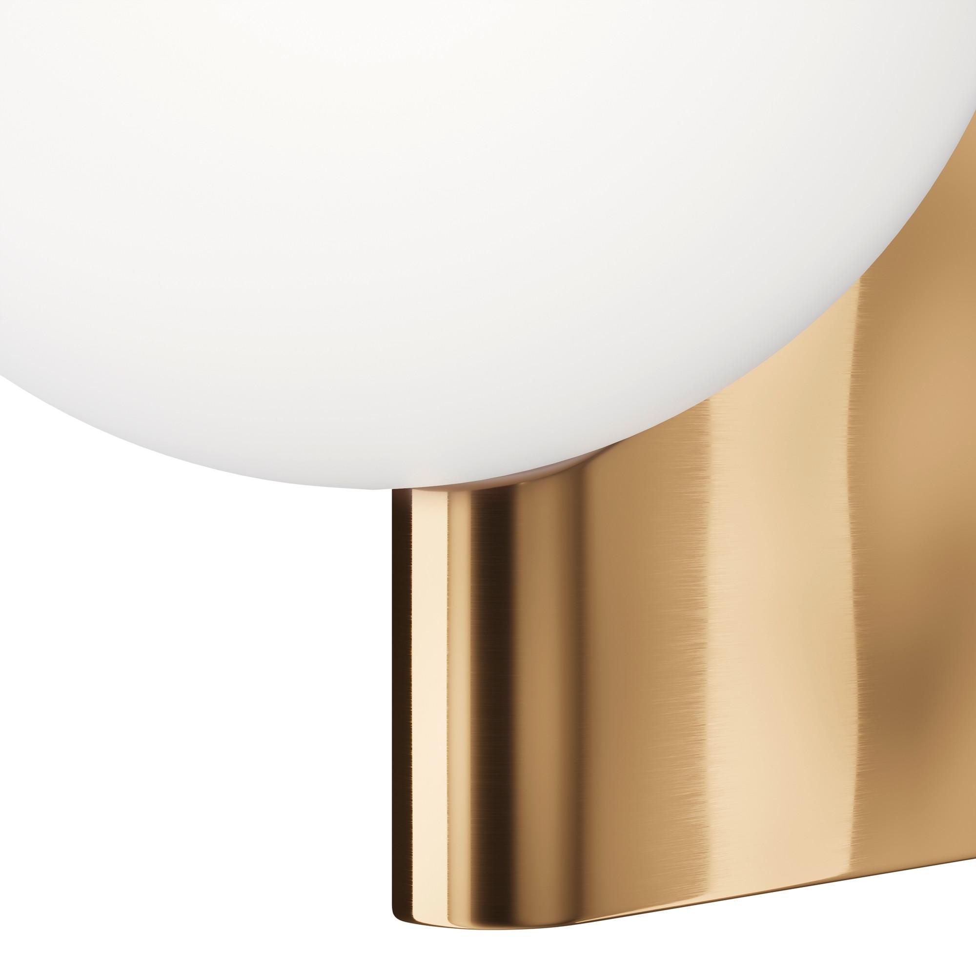 Wandleuchte Avant-Garde - Messingfarben/Weiß, Trend, Glas/Metall (18/30/21,5cm) - MAYTONI