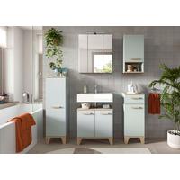 Badezimmer Star Hellgrün/Eiche Dekor B: 128cm - Eichefarben/Hellgrün, MODERN, Holzwerkstoff (128/184/31cm) - MID.YOU