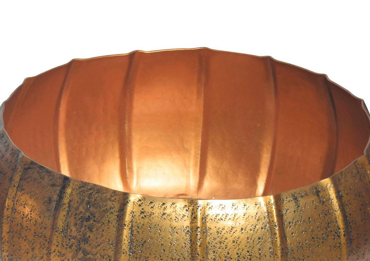 Dekovase 2er Set Goldfarben B: 39 cm - Goldfarben, Design, Metall (39/17/39cm) - Livetastic