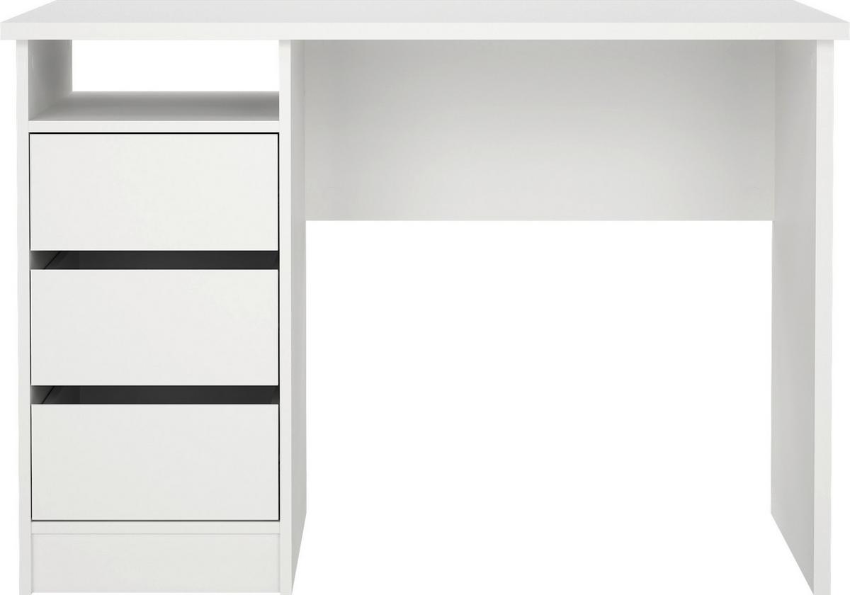 Schreibtisch Function Plus, Weiß, L: 110 cm - Weiß, MODERN, Holzwerkstoff (110/48,5/76cm) - MID.YOU