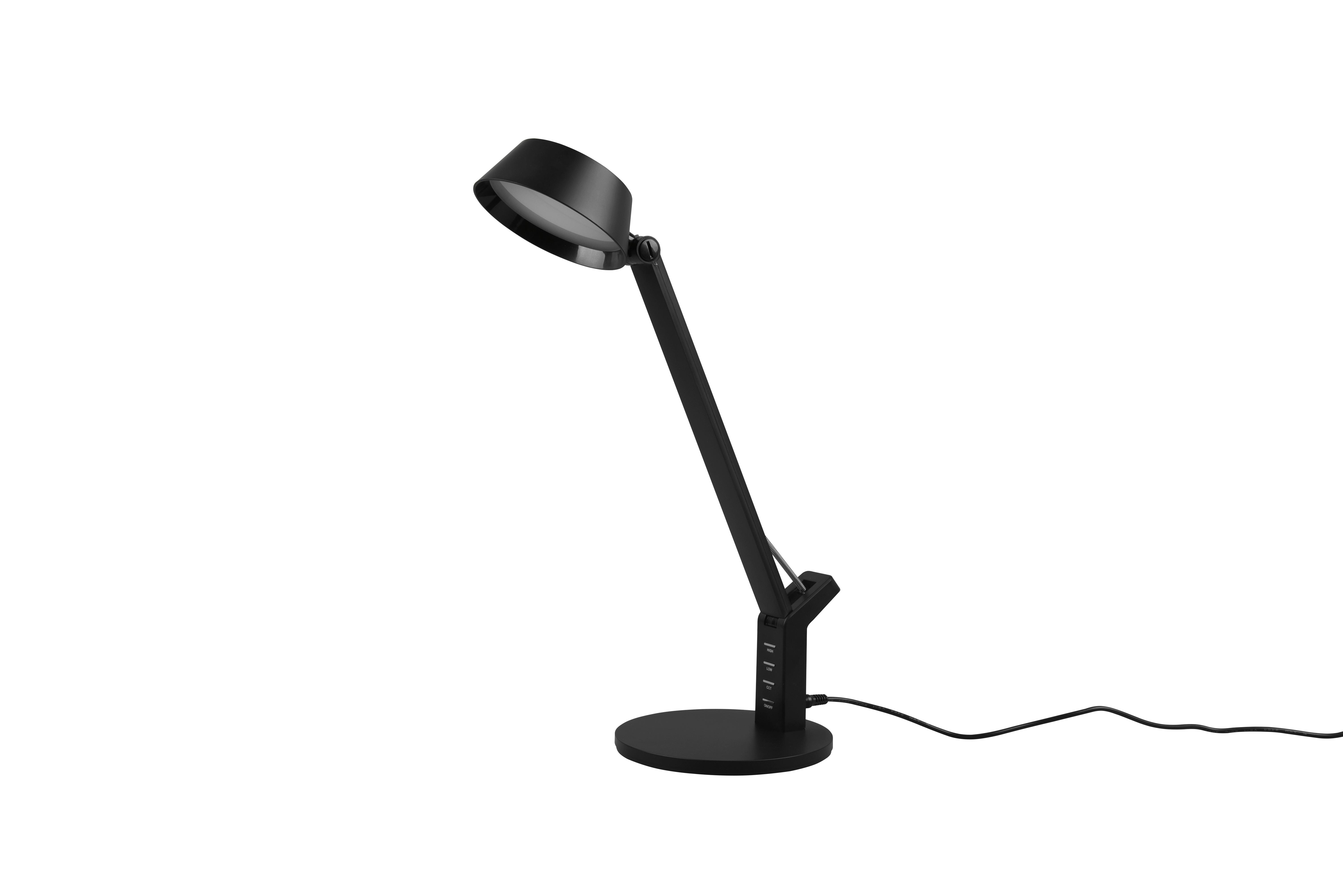LED-Schreibtischlampe dimmbar Schwarz Flexarm, Farbwechsler - Schwarz, Basics, Kunststoff (30,5/17,1/40,4cm) - Trio Leuchten