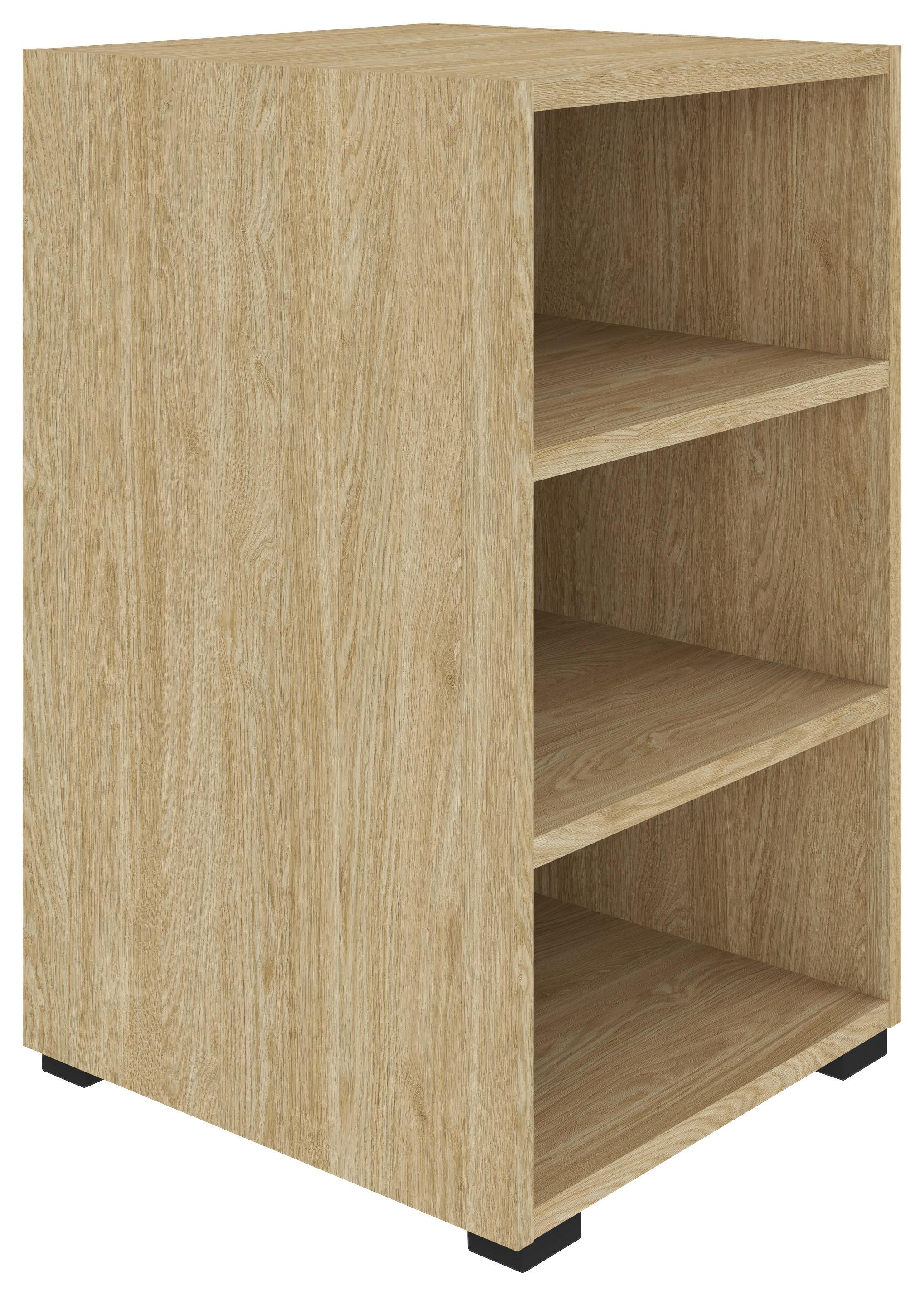 Regal Unit -Elements Midi B: 45,6 cm Eichefarben - Eichefarben/Schwarz, MODERN, Holzwerkstoff (45,6/67,2/40cm) - Ondega