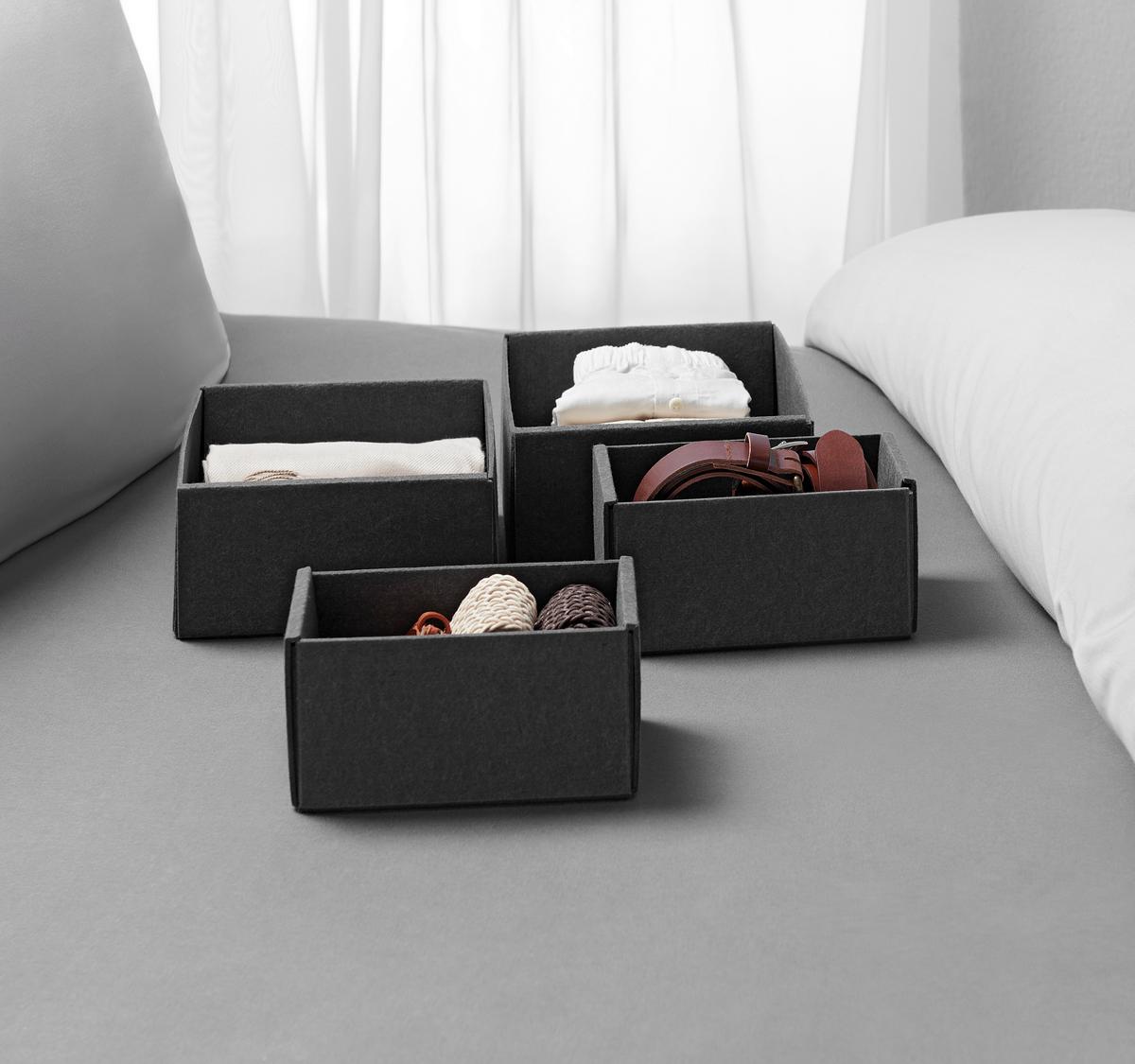 Zásuvkový box Unit, S - šedá, Konvenční, textil (22,5/21,5/10,5cm) - Premium Living