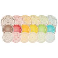 Tafelservice Kapstadt Keramik 6 Personen Geschirr Set - Multicolor, KONVENTIONELL, Keramik - Luca Bessoni