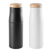 Soľnička a korenička SVEA - 2PCS - čierna/biela, Konventionell, kov/drevo - Mömax