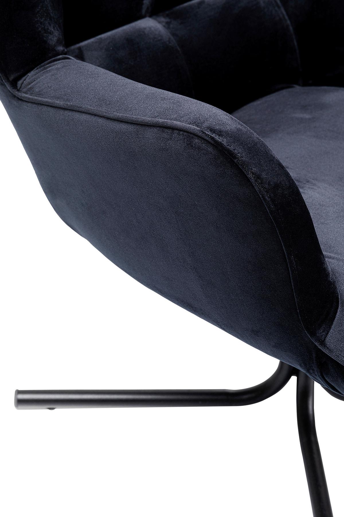 Sessel Oscar Schwarz B: 82 Cm - Schwarz, Design, Textil (82/95/73cm) - Kare-Design