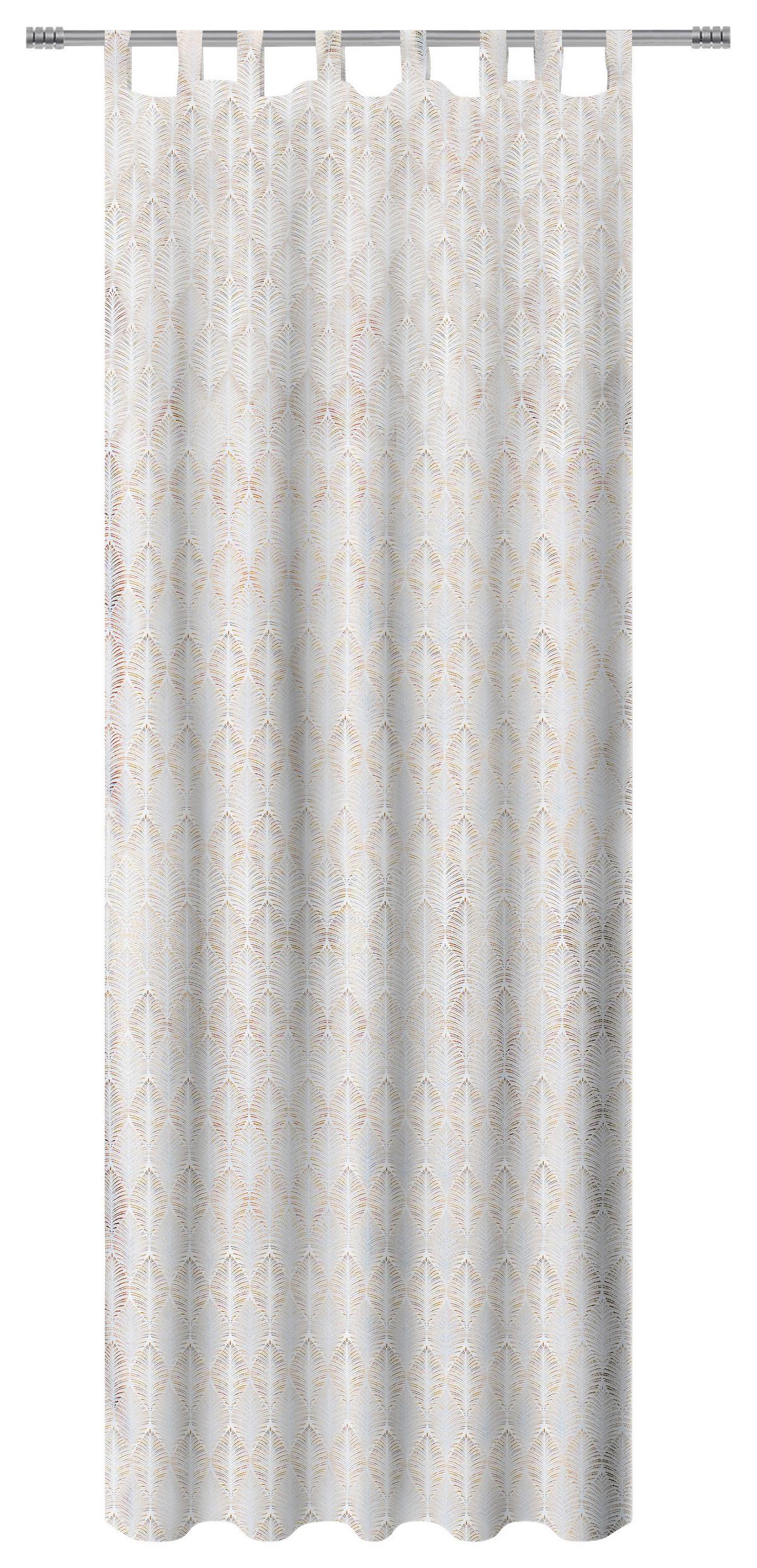 Vorhang Mit Schlaufen Und Band Naomi 140x255 Cm Beige - Beige, MODERN, Textil (140/255cm) - Luca Bessoni