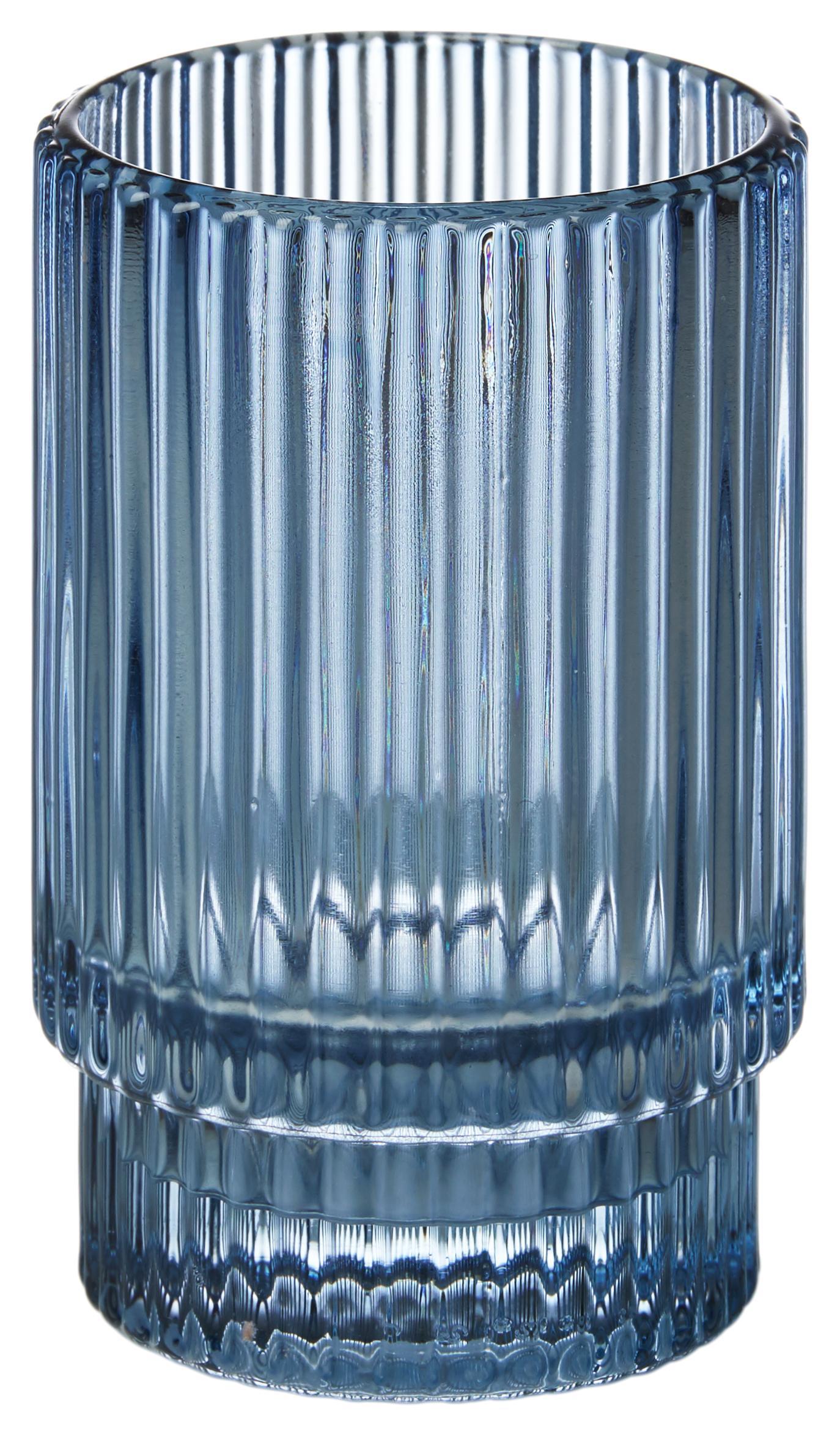 Držák Na Čajovou Svíčku Blur - modrá, sklo (6,2/9,8cm) - Mömax modern living