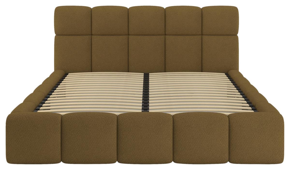 Polsterbett Cloudy M. Matratze Braun, Lf: 180x200 Cm - Braun, Trend, Holz/Holzwerkstoff (180/200cm) - Luca Bessoni