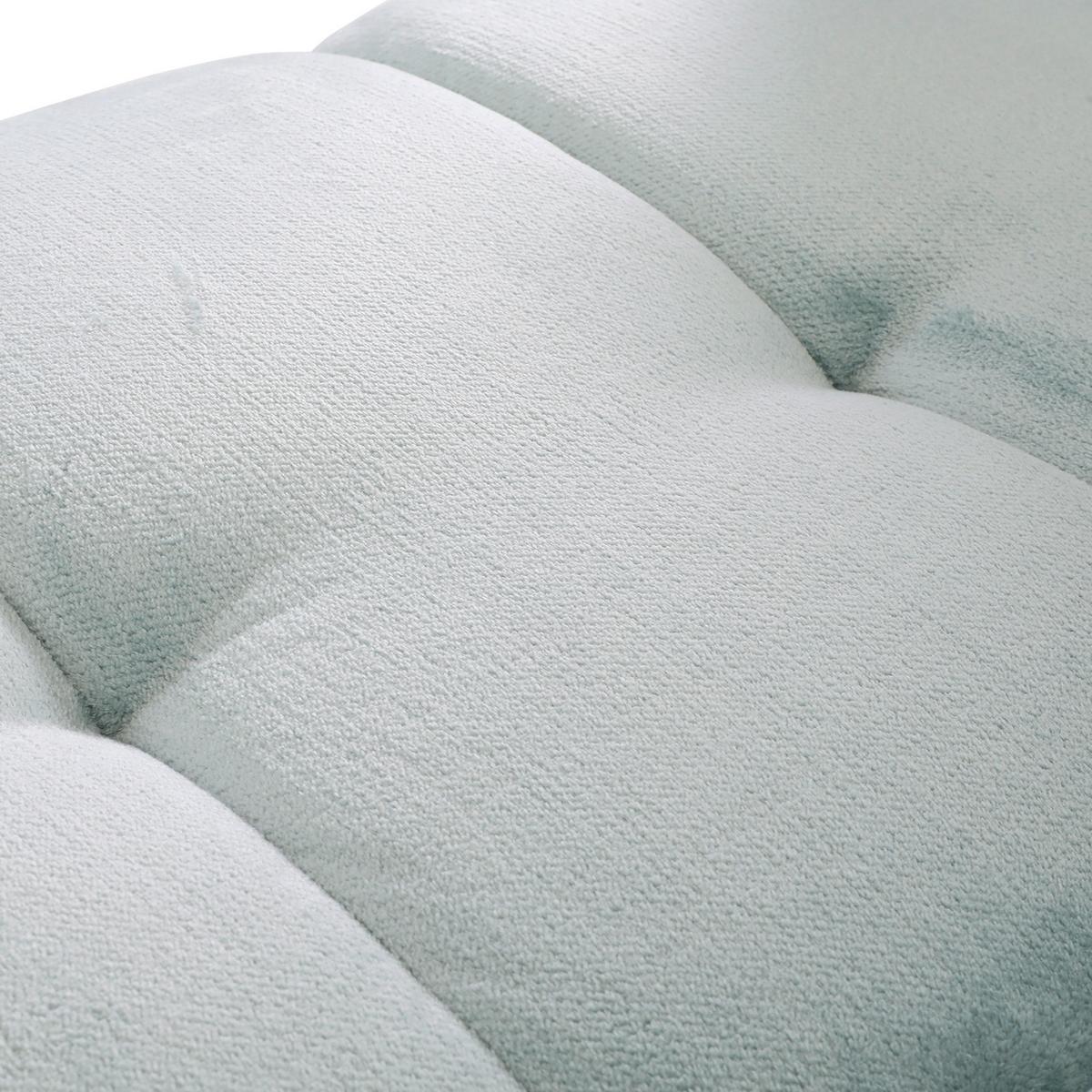 Bigsofa Sabea Mintgrün B: 220 Cm - Schwarz/Mintgrün, KONVENTIONELL, Textil (220/67/106cm) - MID.YOU