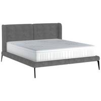 Polsterbett mit Matratze 180x200 Tessina Sorisso Grau - Schwarz/Grau, MODERN, Textil (180/200cm) - Livetastic
