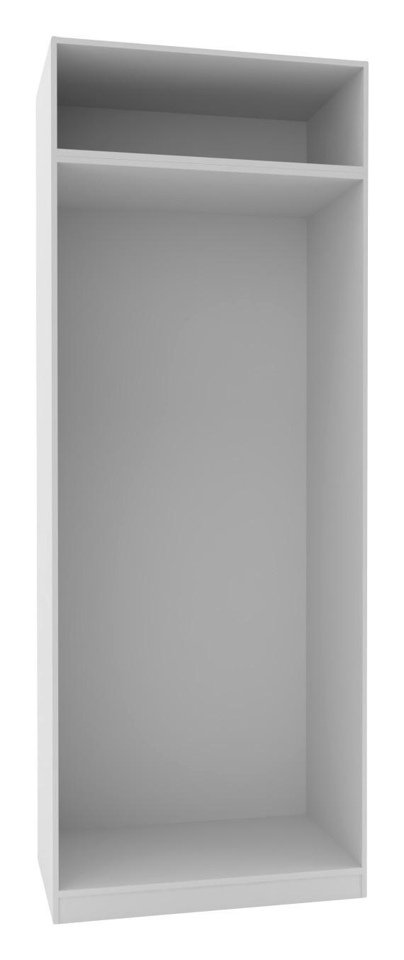 Otvorená Skriňa Unit Š. 182 Cm Dekor Biela - biela/chrómová, Moderný, kompozitné drevo/plast (182,2/242,2/56,5cm) - Ondega