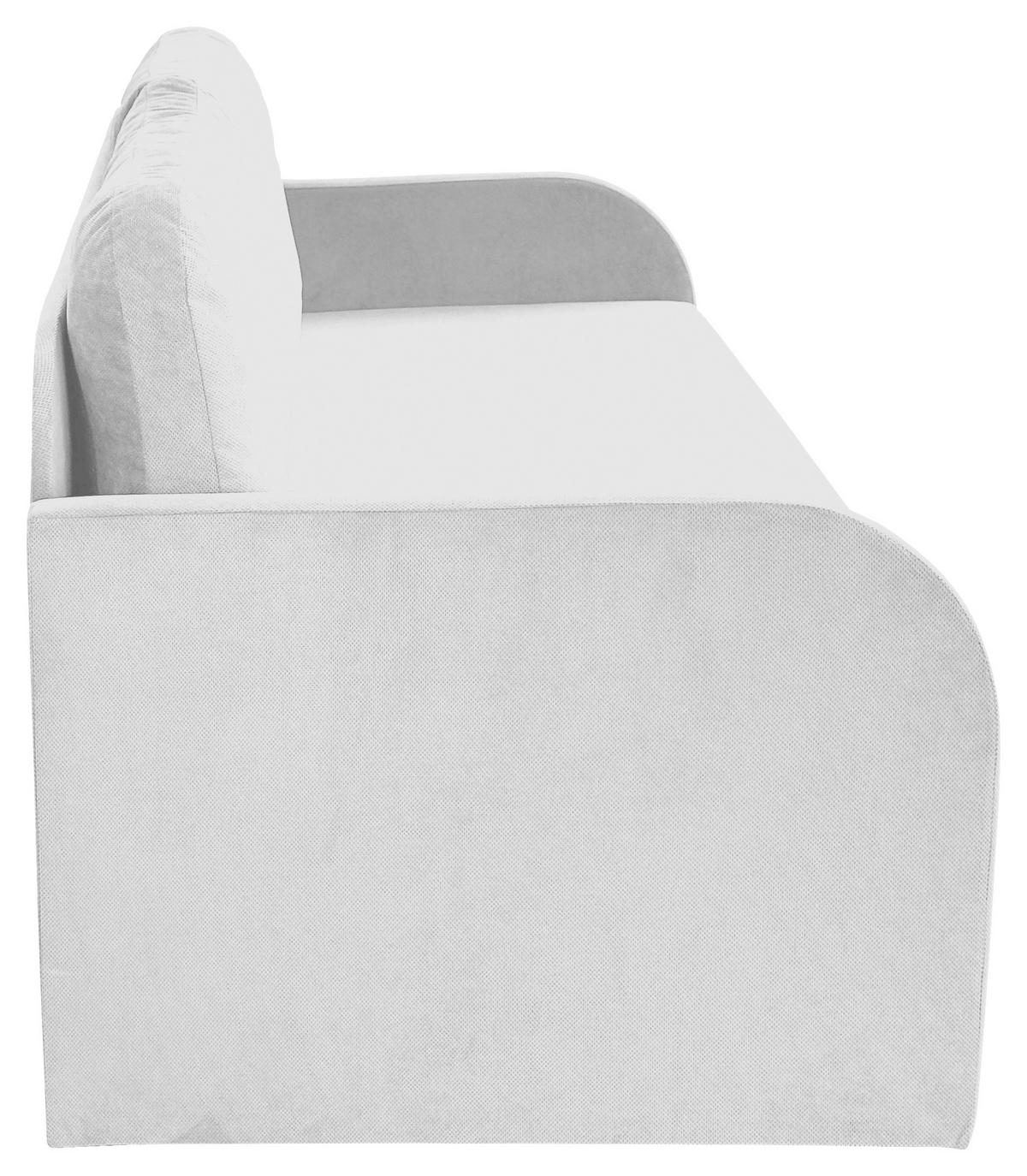Schlafsofa mit Bettkasten Milan Weiß B: 203 cm - Schwarz/Weiß, Design, Textil (203/77/86cm) - MID.YOU
