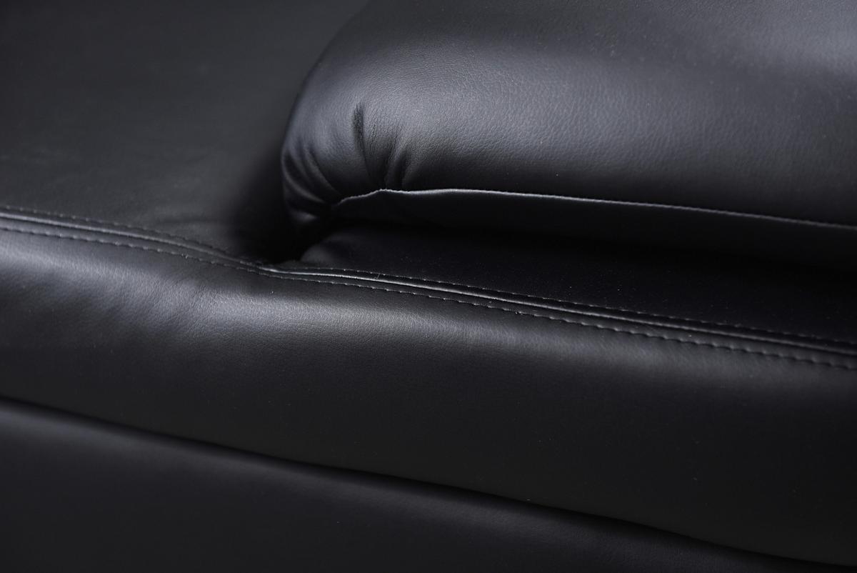 3-Sitzer-Sofa Jovanna, Schwarz B: 218 cm - Schwarz/Grau, Design, Textil (218/78/88cm) - MID.YOU
