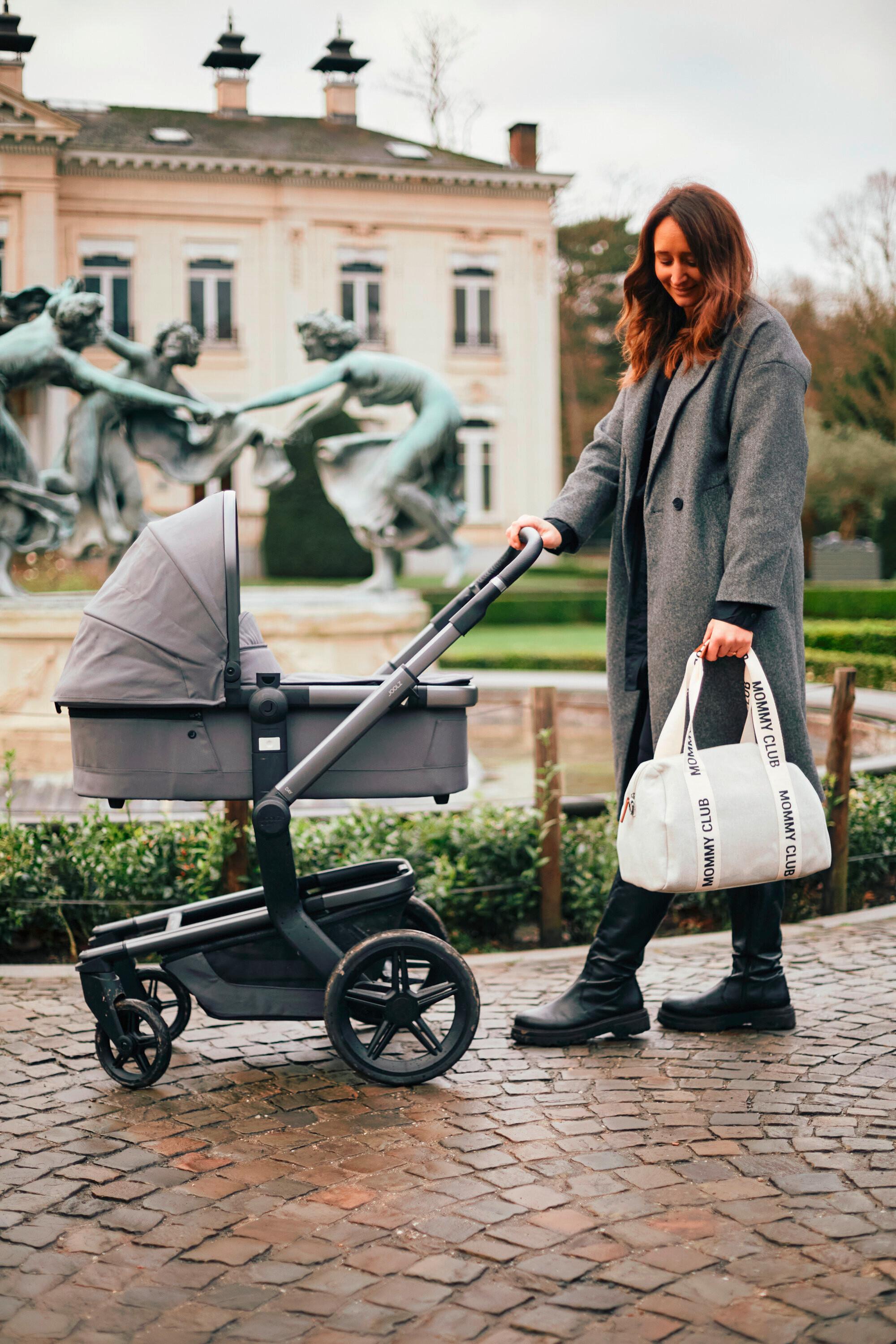 Wickeltasche Mommy Club Creme/Weiß, B: 38 cm - Creme/Weiß, KONVENTIONELL, Kunststoff/Textil (38/21/27cm) - Childhome