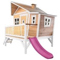 Spielhaus A030.108.41 - Lila/Hellgrün, KONVENTIONELL, Holz/Kunststoff (123/12,8/152cm) - Ambia Garden