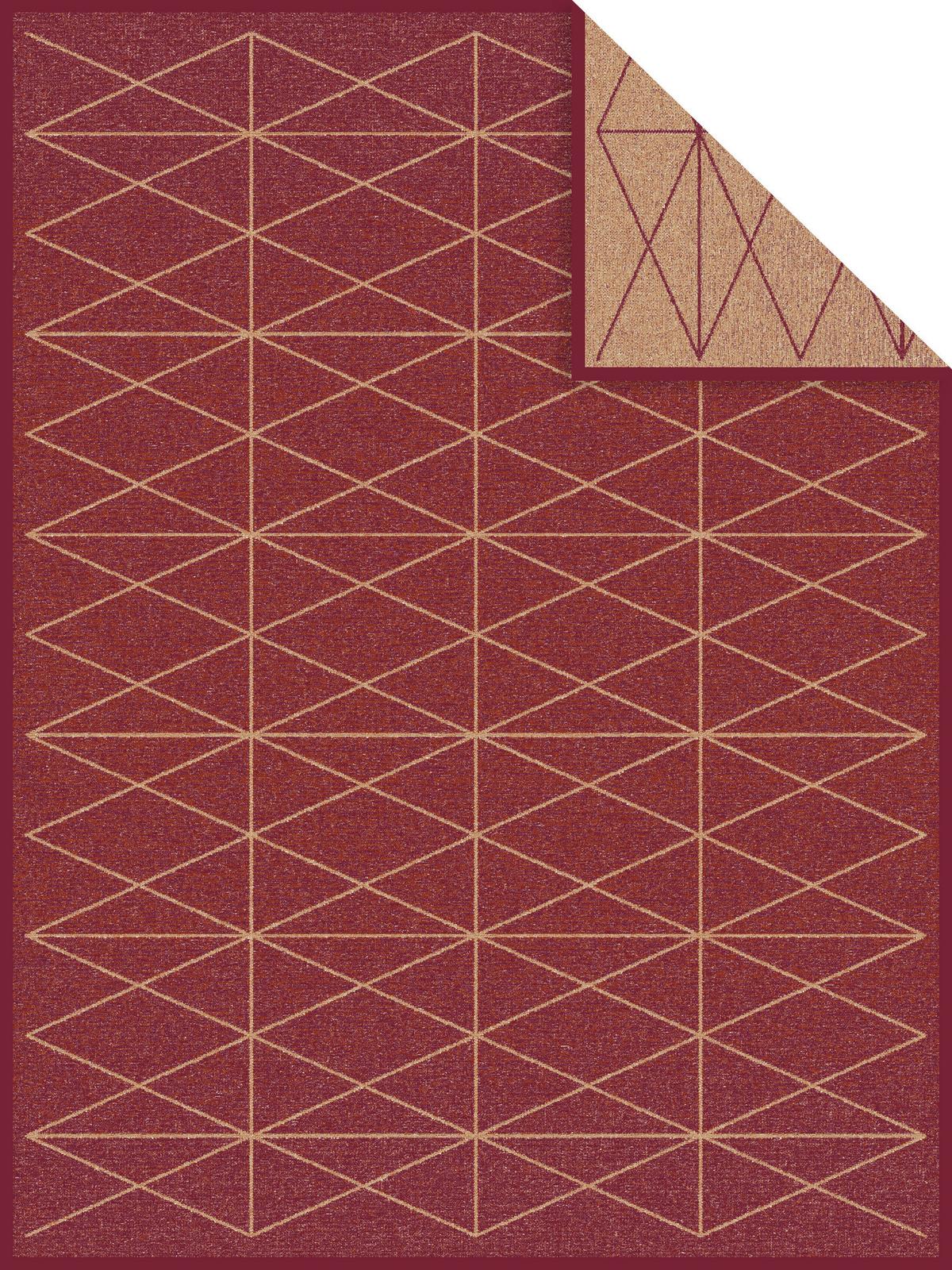 Kuscheldecke Bugattii Weinrot 150x200 Cm Double Face - Weinrot, KONVENTIONELL, Textil (150/200cm) - Bugatti