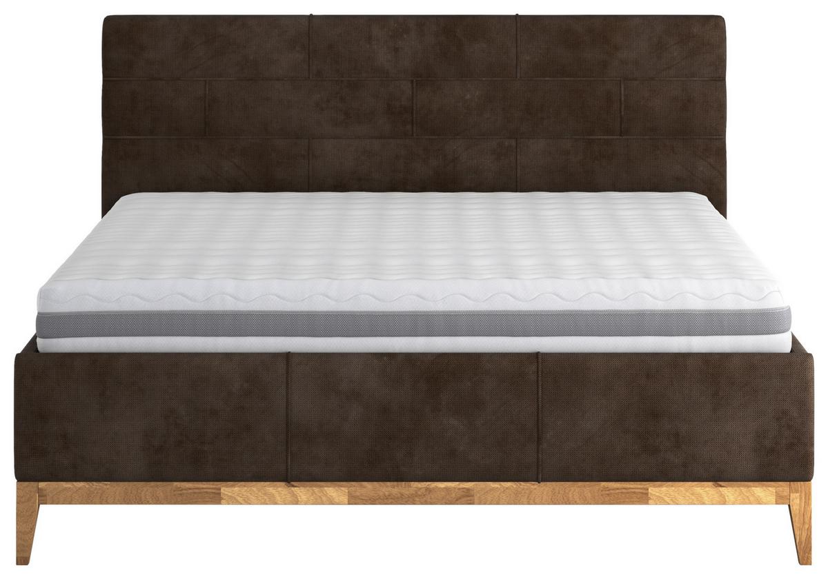 Polsterbett Mit Bettkasten Jupiter 180x200 Cm Braun - Eichefarben/Anthrazit, MODERN, Holz/Holzwerkstoff (180/200cm) - MID.YOU