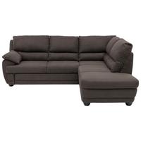 Ecksofa Nebolo Dunkelbraun Mikrofaser - Dunkelbraun, Design, Textil (245/225cm) - Livetastic