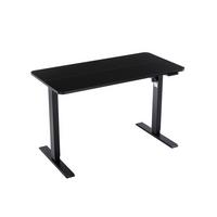 Schreibtisch B: 120 Cm H: 119,5-70,5 Cm Emil Schwarz - Schwarz, MODERN, Holzwerkstoff/Kunststoff (120/70,5-119,5/60cm)