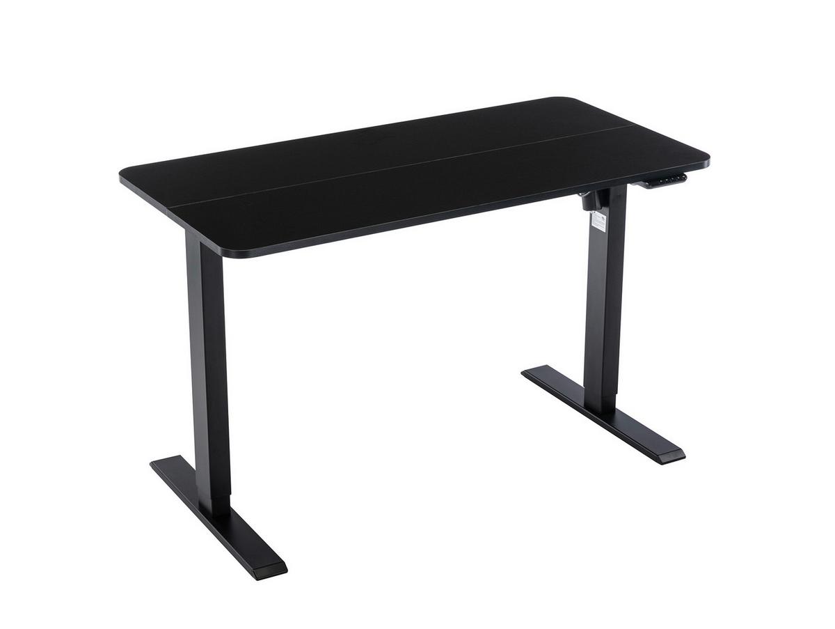 Schreibtisch B: 120 Cm H: 119,5-70,5 Cm Emil Schwarz - Schwarz, MODERN, Holzwerkstoff/Kunststoff (120/70,5-119,5/60cm)