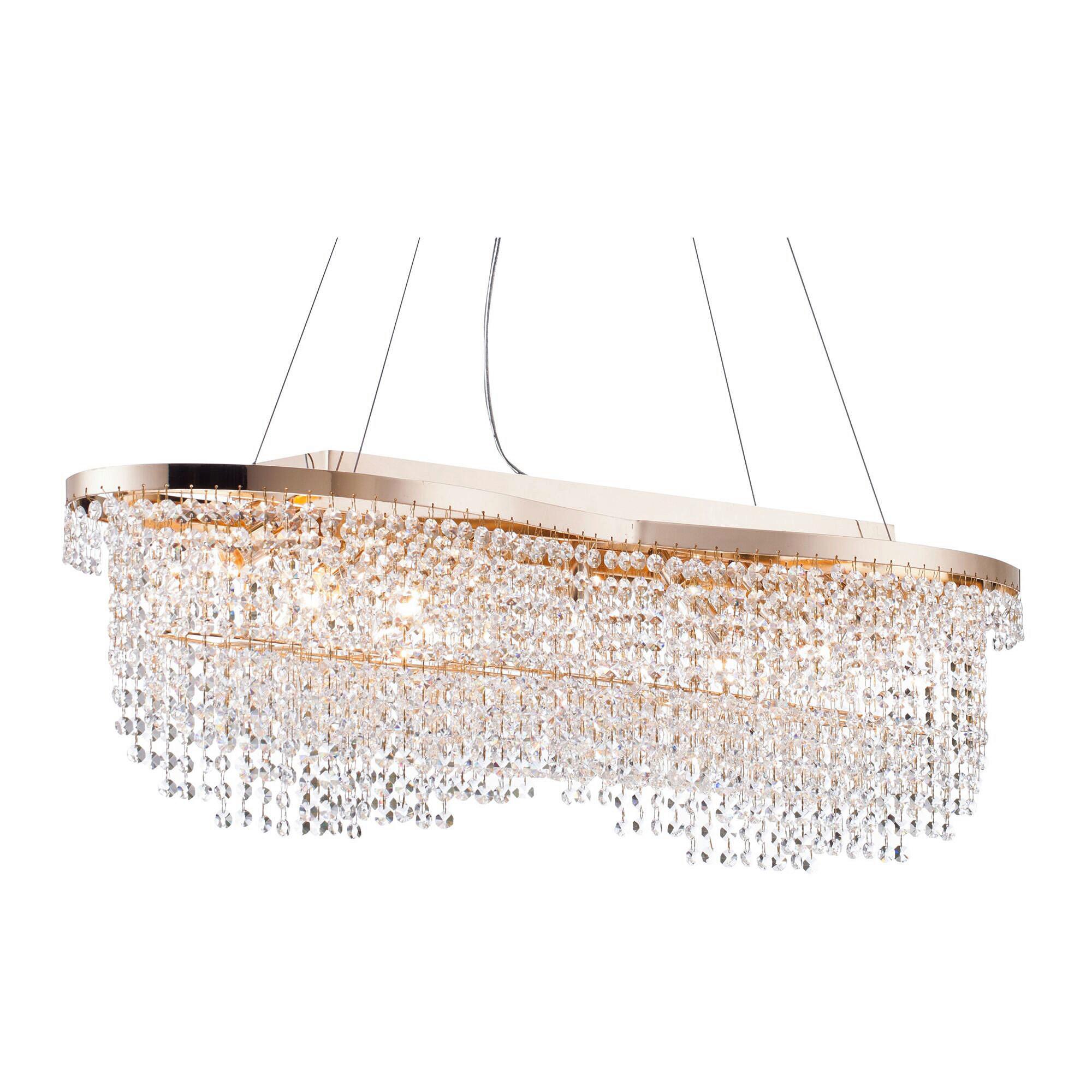 Kronleuchter Toils - Goldfarben, Trend, Glas/Metall (93,3/28/24cm) - MAYTONI