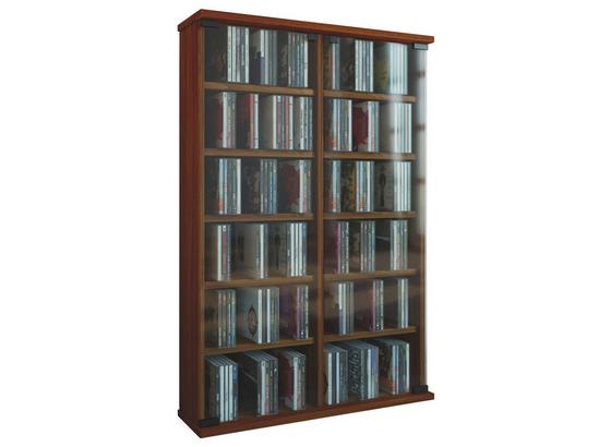 CD-Regal Roma B: 60 cm - Nussbaumfarben, KONVENTIONELL, Glas/Holzwerkstoff (60/92/18cm) - Livetastic CD-Regal Roma B: 60 cm - Nussbaumfarben, KONVENTIONELL, Glas/Holzwerkstoff (60/92/18cm) - Livetastic