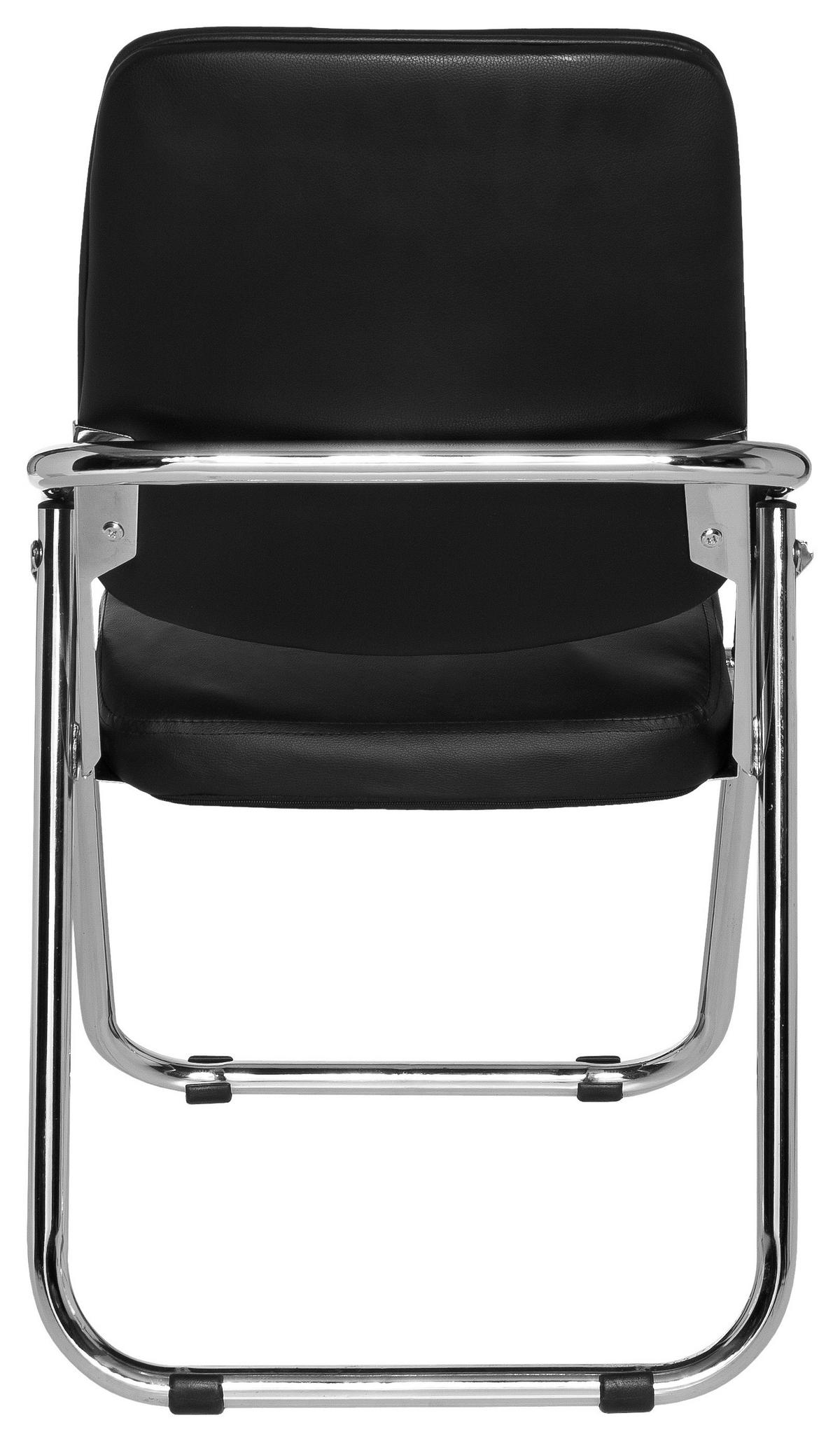 Besucherstuhl Esto Schwarz - Chromfarben/Schwarz, MODERN, Textil/Metall (48/91/40cm) - MID.YOU