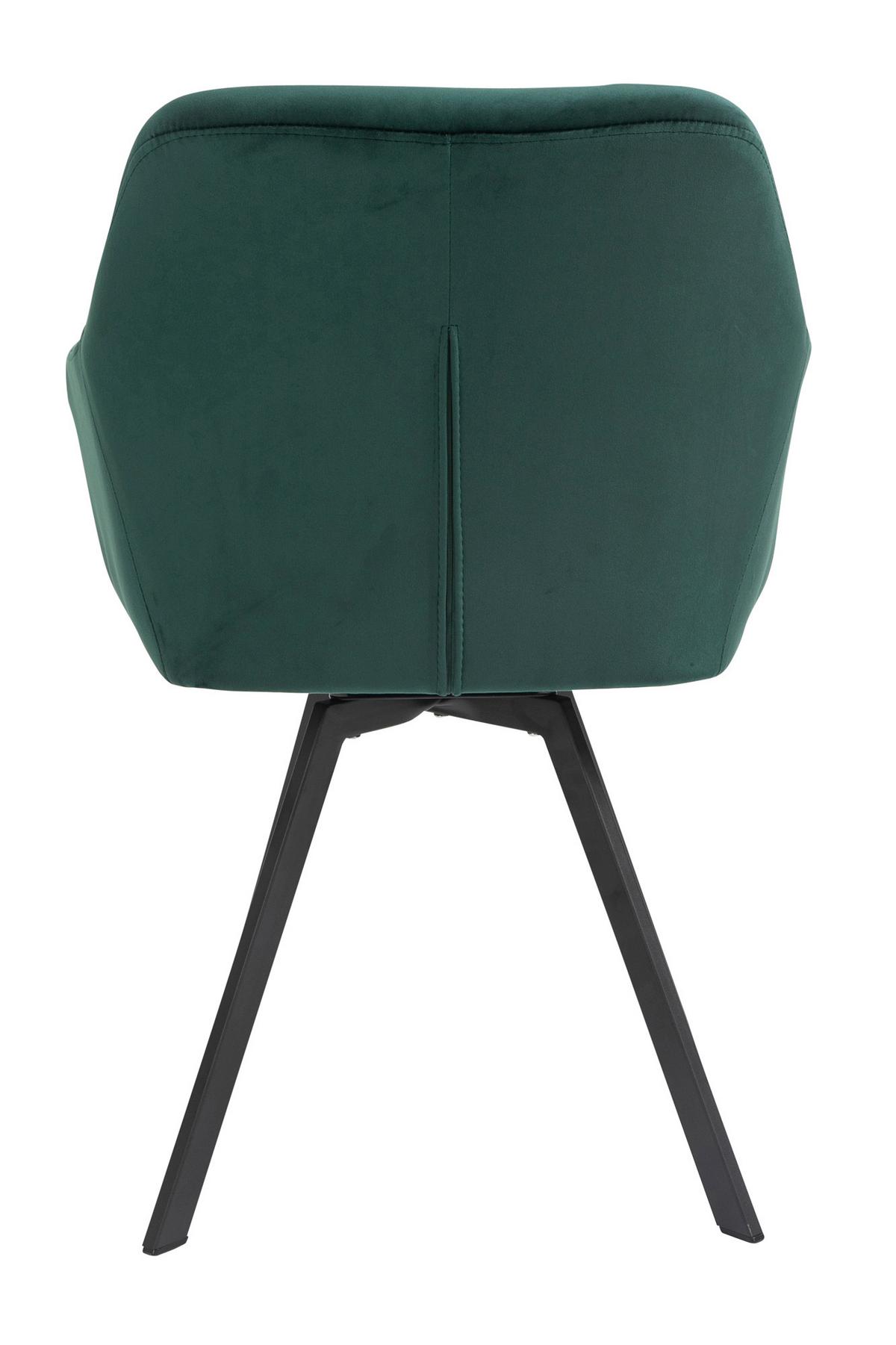 Tischgruppe Cognac/waldgrün L: 180 Cm - Waldgrün/Cognac, MODERN, Holz/Textil (180/90/77cm) - Livetastic