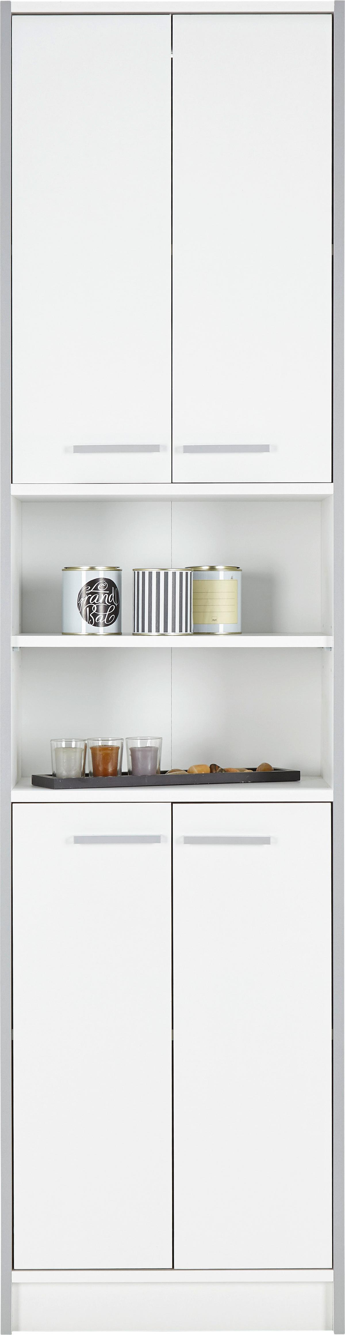 Koupelnová vysoká skříň LUNA I I - Moderní, kompozitní dřevo/plast (50/195/32cm) - Based