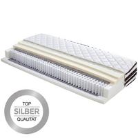 Taschenfederkernmatratze Cecile 180x200cm mittelfest - Weiß, Textil (180/200cm) - Ele