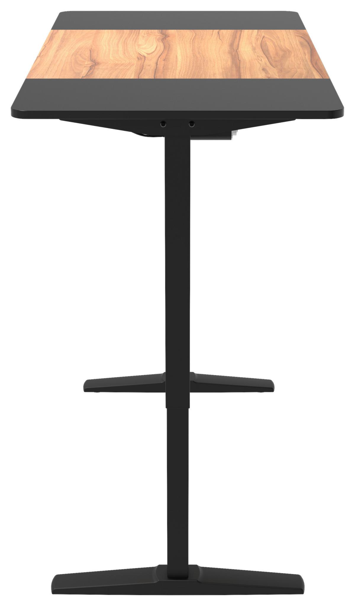 Íróasztal Milan - natúr színű/fekete, Modern, faalapú anyag/fém (140/71-116/70cm)
