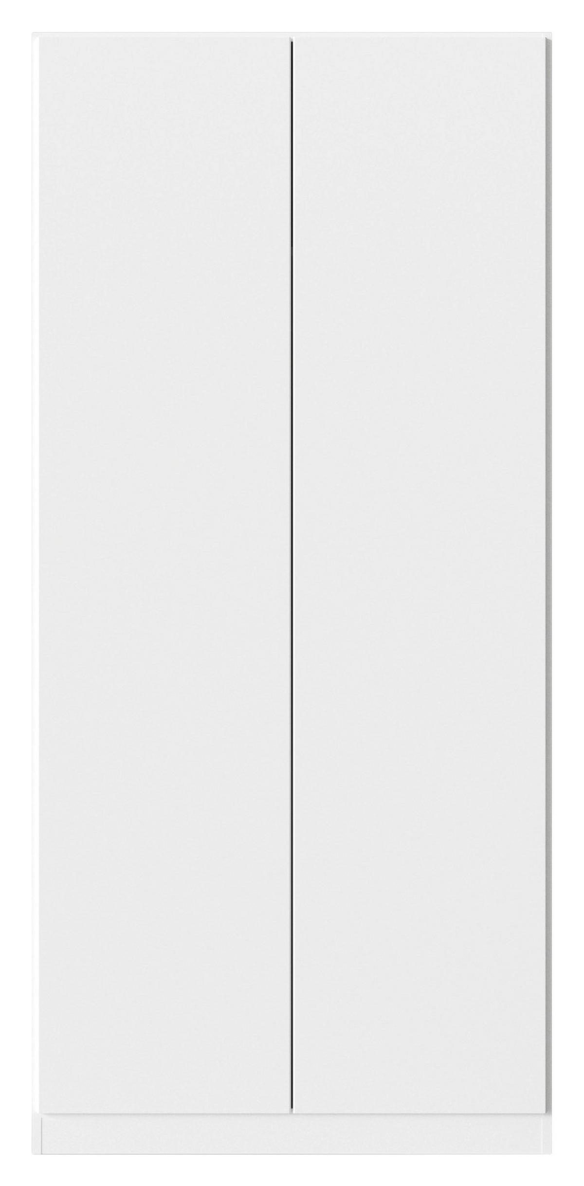 Drehtürenschrank Costa Weiß B: 91 cm - Weiß, MODERN, Holzwerkstoff (91/197/54cm) - Rauch Möbel
