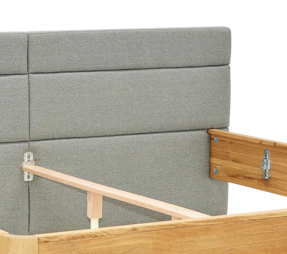 Bett Loom Naturfarben 200x200cm - Beige/Naturfarben, MODERN, Holz/Textil (200/200cm) - MID.YOU