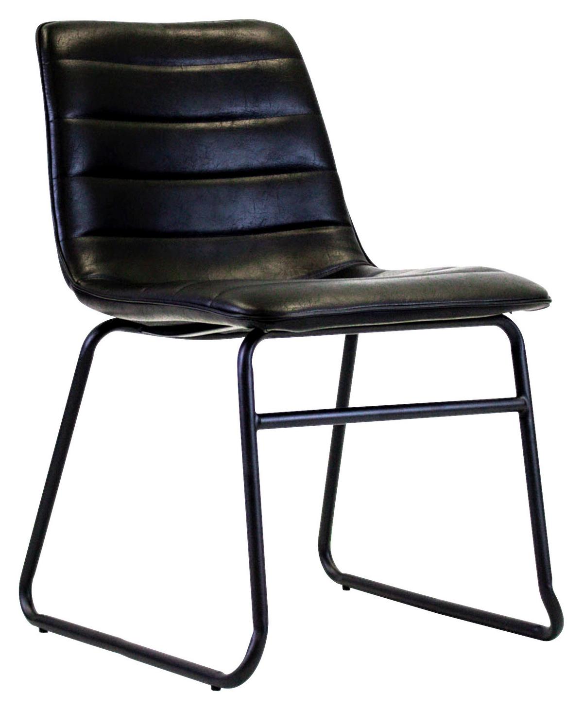 Esszimmerstuhl Milan Schwarz 2er-Set - Schwarz, KONVENTIONELL, Kunststoff/Textil (48/77/56cm) - MID.YOU