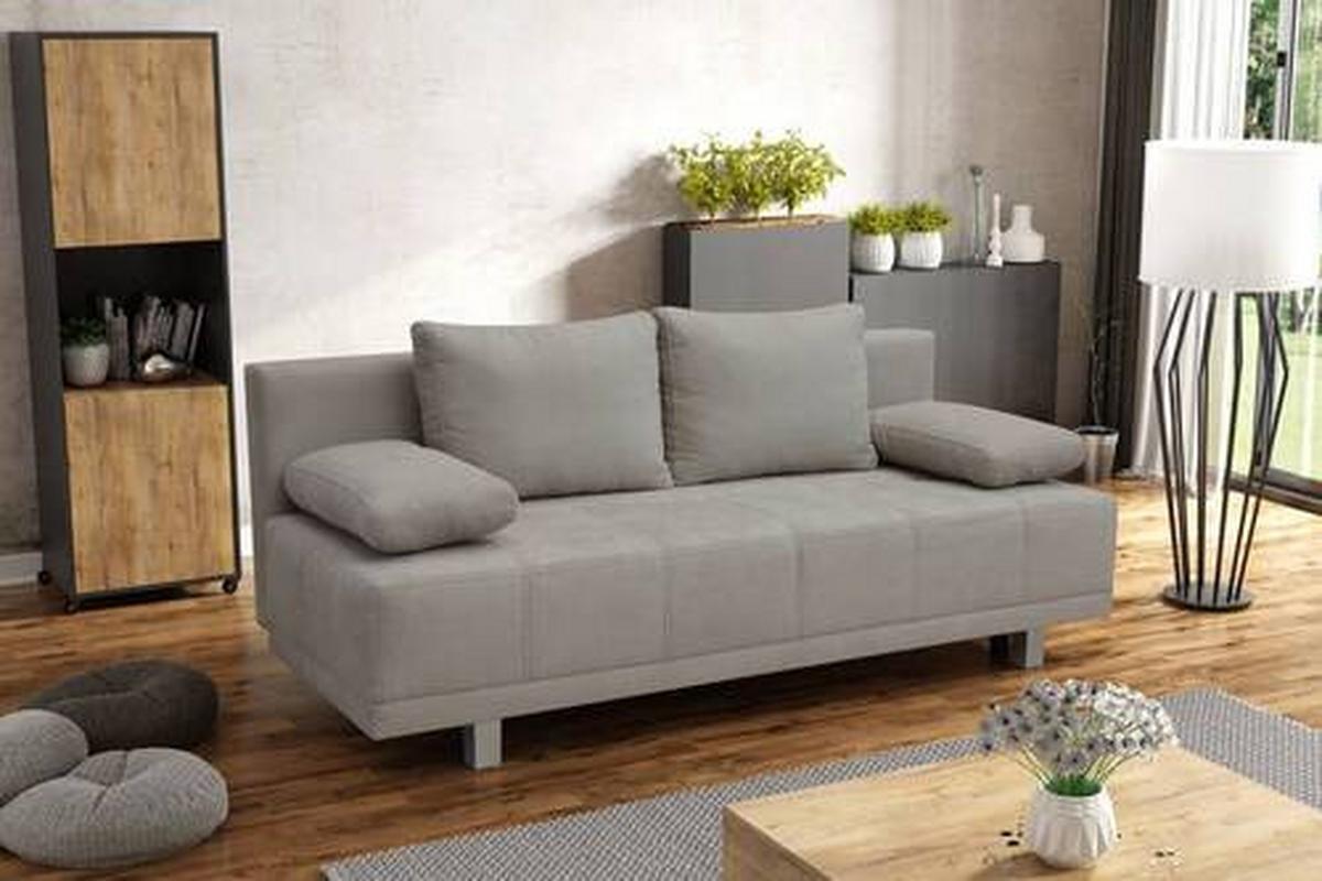 Schlafsofa Laser - Chromfarben/Beige, Design, Textil (194/77/89cm) - MID.YOU