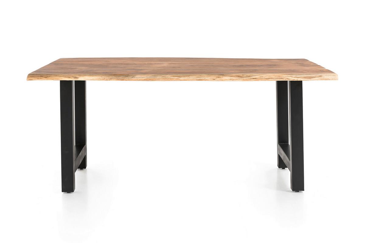 Esstisch Naturfarben/schwarz B: 160 Cm - Schwarz/Naturfarben, MODERN, Holz/Metall (160/85/76,5cm) - Livetastic