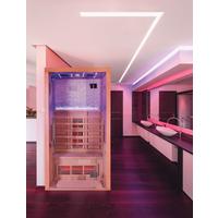 Infrarotkabine 1 Person 90x200x90 cm Stockholm - Naturfarben, MODERN, Holz (90/200/90cm)