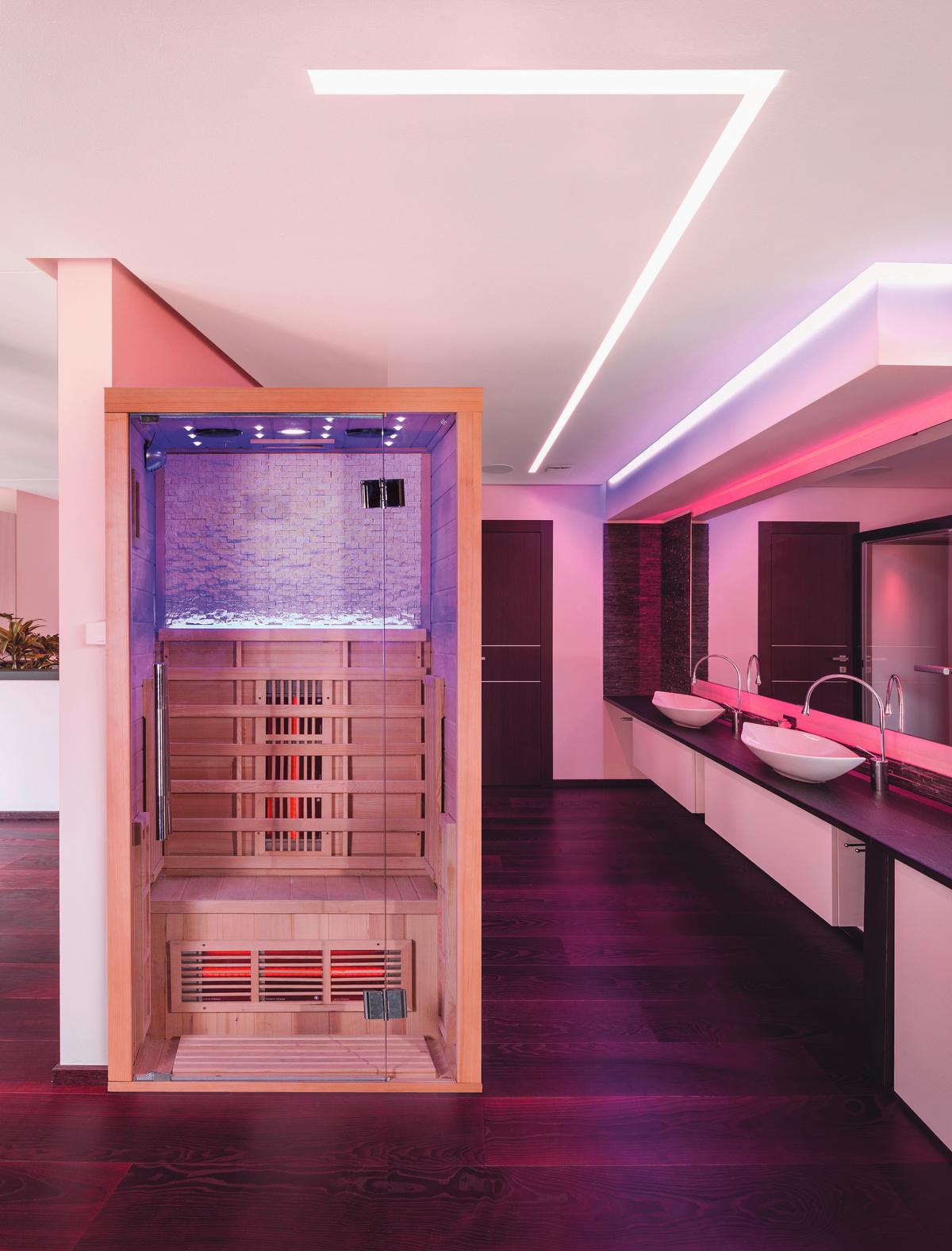 Infrarotkabine 1 Person 90x200x90 cm Stockholm - Naturfarben, MODERN, Holz (90/200/90cm)